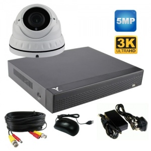 5mp Varifocal Dome with CCTV Camera and Dvr Recorder